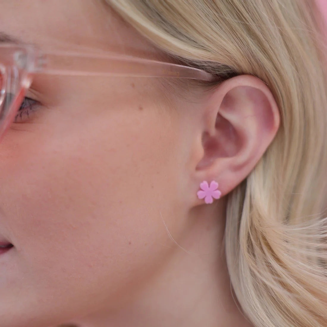 Mini Olivia Earrings - Bubble Gum Pink