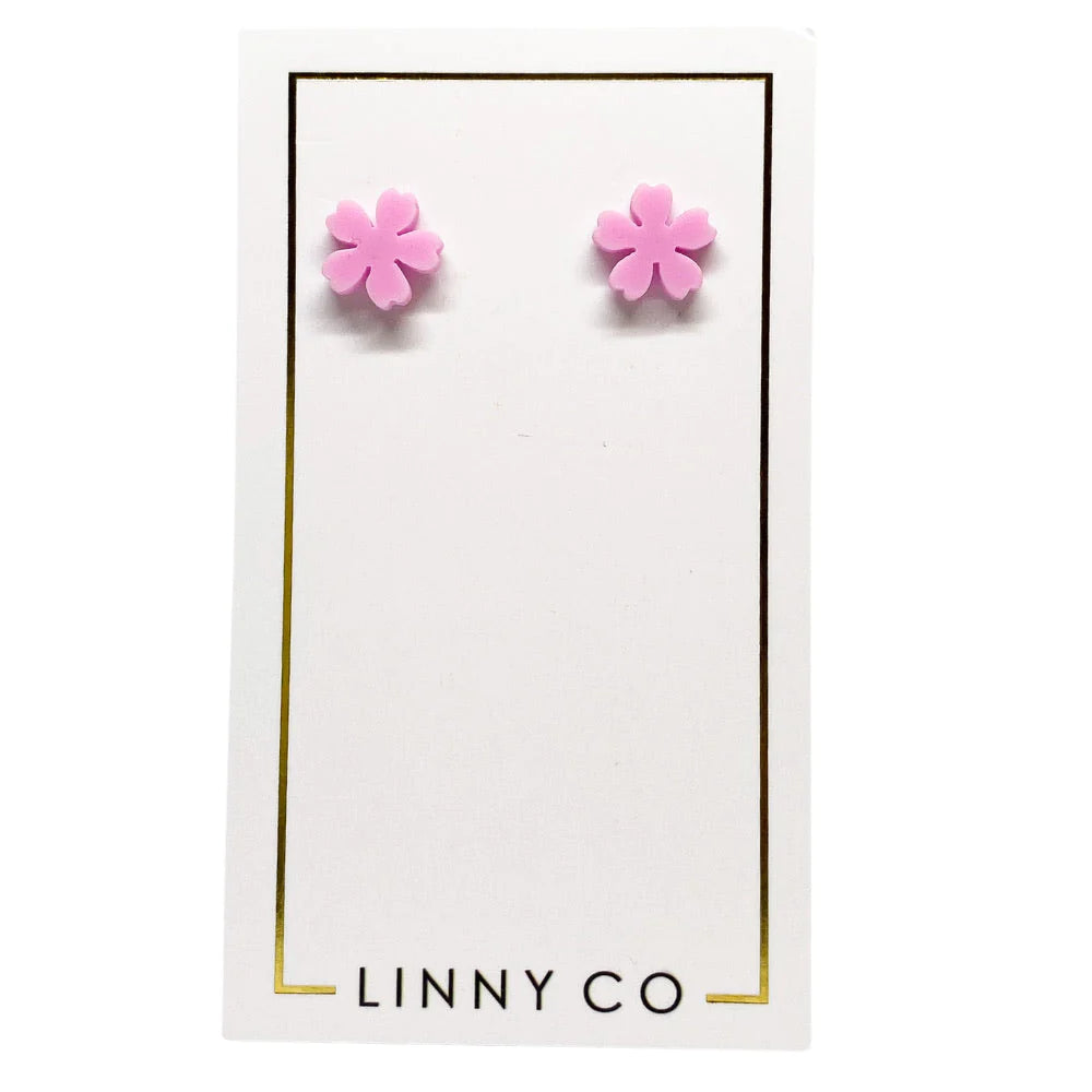 Mini Olivia Earrings - Bubble Gum Pink
