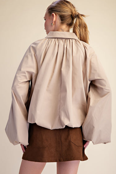 Bomber Balloon Jacket - Taupe