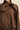 Scarf Collar Long Sleeve Puffy Jacket - Brown