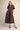 Puff Sleeve Pleated Lurex Midi Dress - Brown