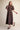 Puff Sleeve Pleated Lurex Midi Dress - Brown