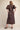 Puff Sleeve Pleated Lurex Midi Dress - Brown