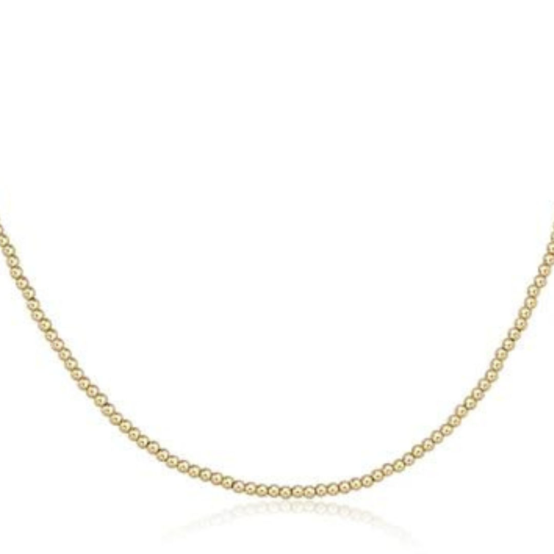 15" CHOKER CLASSIC GOLD 2.5 MM BEAD