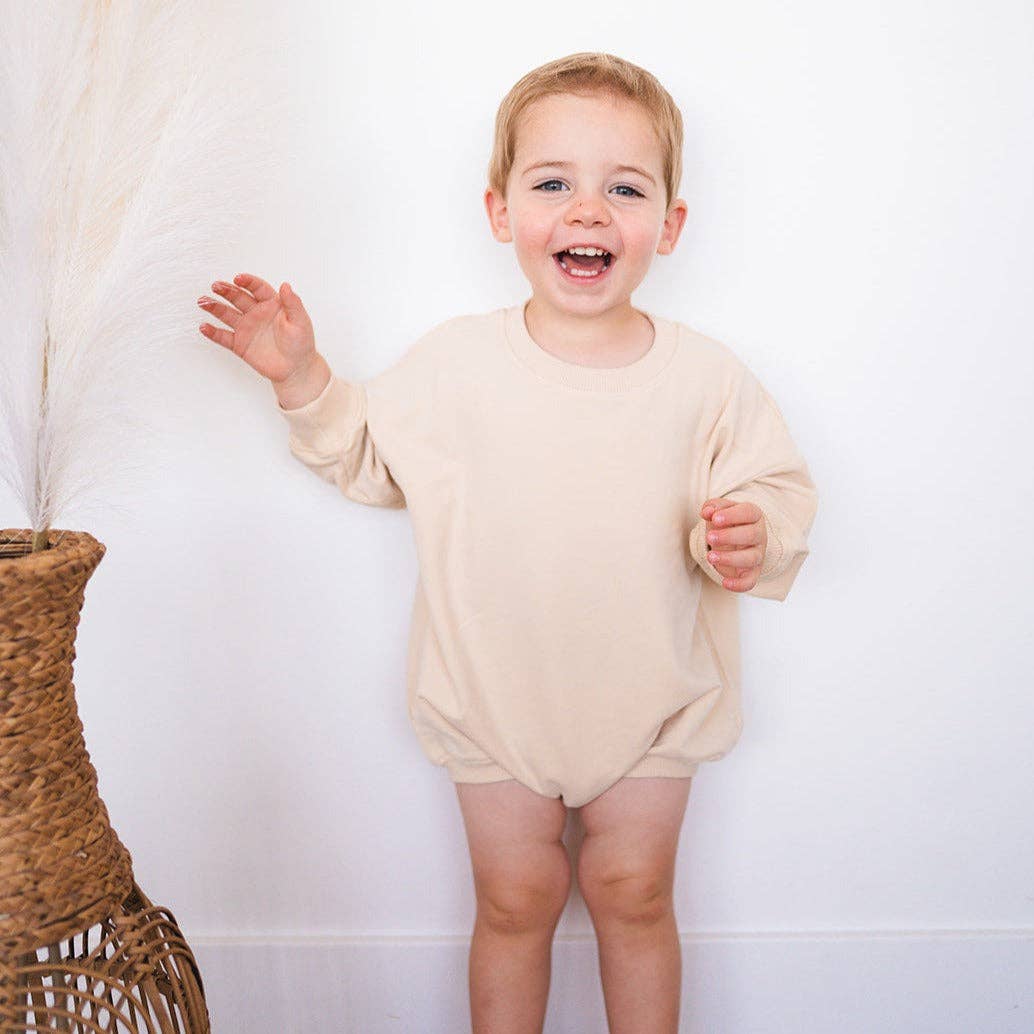 Oversized Organic Cotton Bubble Romper