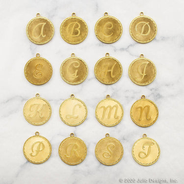 Nestle Uppercase Monogram Medallion Necklace