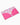 A hot pink mahjong card folio with a floral pattern on the cover.