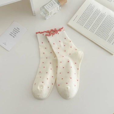 Polka Dot Ruffled Socks