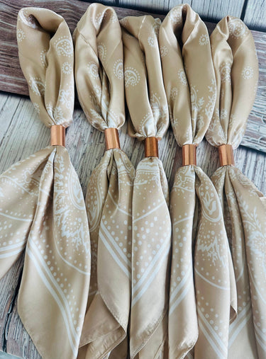 Champagne Paisley Wild Rag