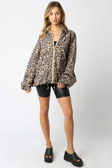 Charity Leopard Jacket/Windbreaker