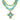 Legacy Lime Green and Blue Turquoise Golden Cross Pendant Statement Necklace