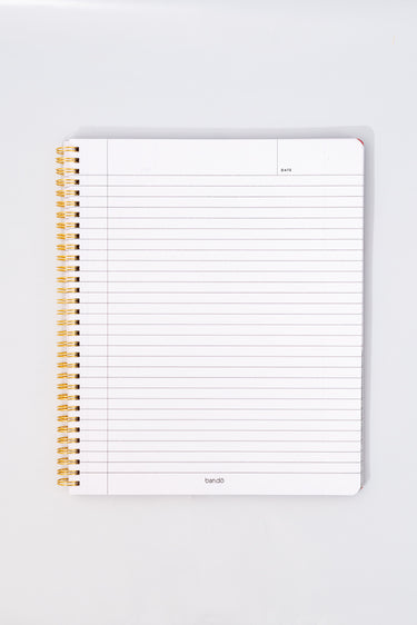 Floral Striped Rough Draft Notebook