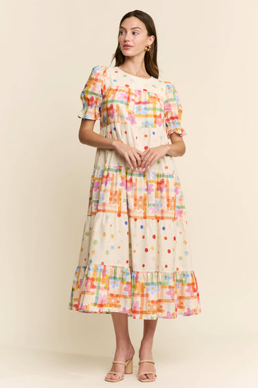 Amabel Summer Mixed Print Dress