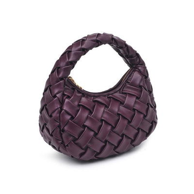 Noreen Woven Clutch: Wine