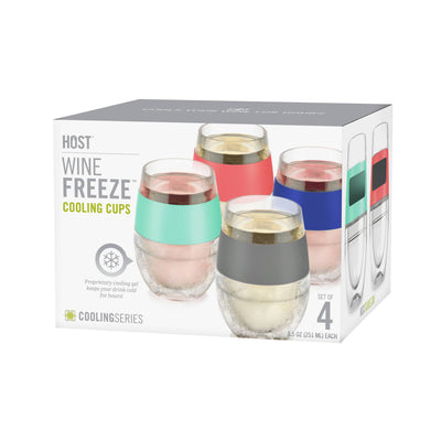 Wine FREEZE™ Cooling Cups - Asst Standard Colors - Set of 4