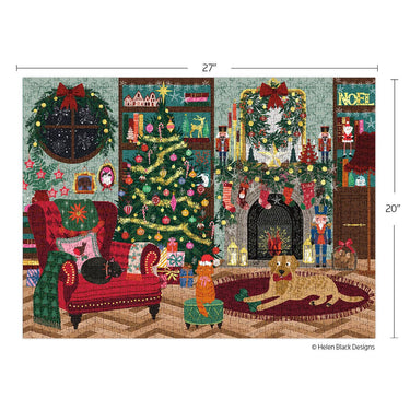 Festive Family Room 1000 Piece Puzzle Christmas Gift