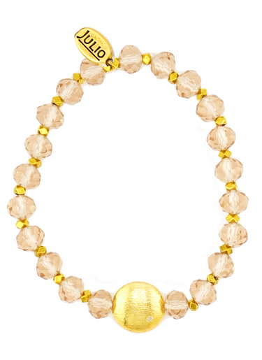 Sunlit Gemstone Rondelle Stretch Bracelet