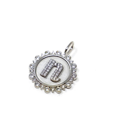 Vintage Coin Initial Charm: Silver