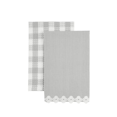 Embroidered Edge Towel Set (various colors)