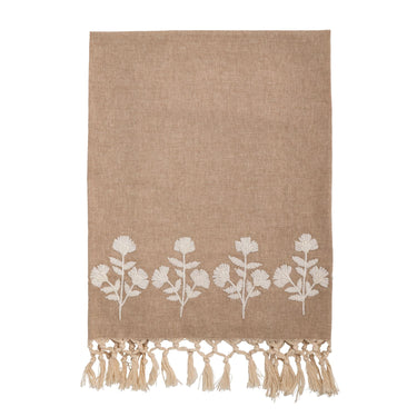 Neutral Floral Tassel Towels (variety of styles)