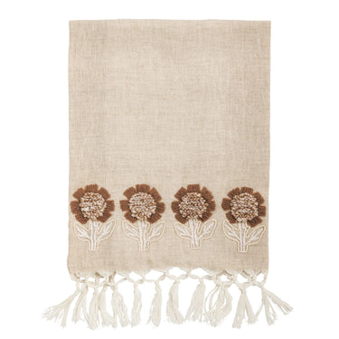 Neutral Floral Tassel Towels (variety of styles)