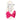 Hot Pink Bow on White Plush Slippers