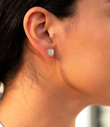 Blue Turquoise Golden Stud Earrings