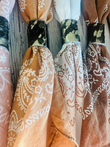 Terracotta Hues Hand Dyed Bandanas  (slides sold separately)