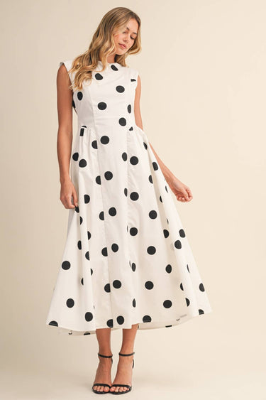 Reese Sleeveless Polka Dot Summer Dress