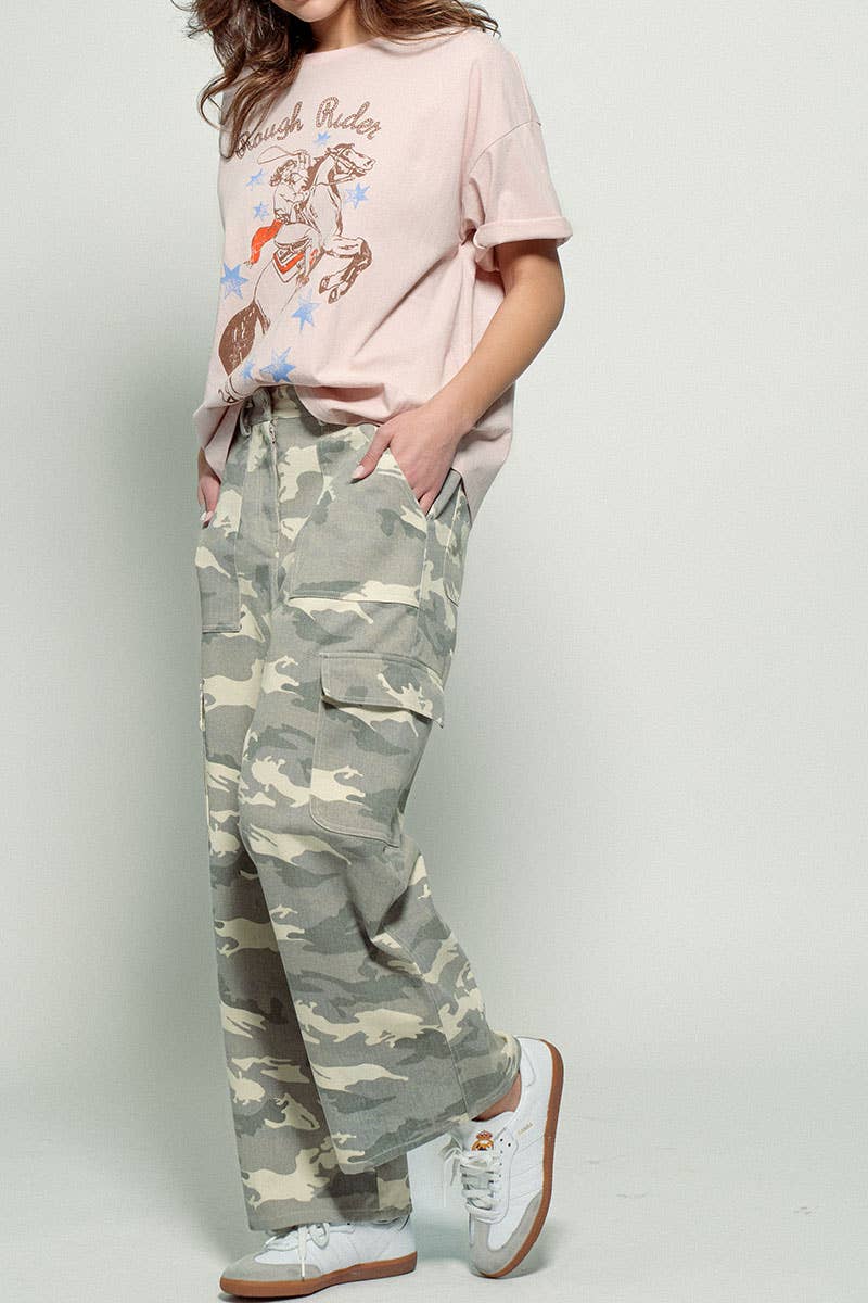 Avril Army Camo Cargo Pants