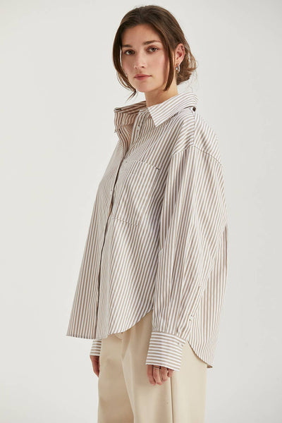 Isra Striped Button Up Shirt ( Various Colors)