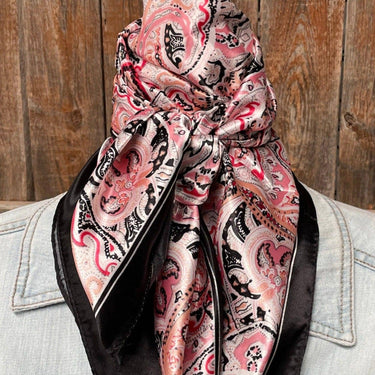 Pink & Black Paisley Wild Rag/Scarf