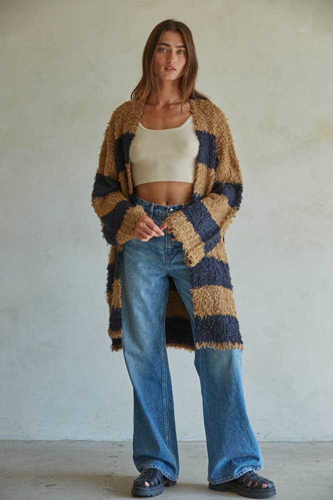 Shira Knit Striped Cardigan