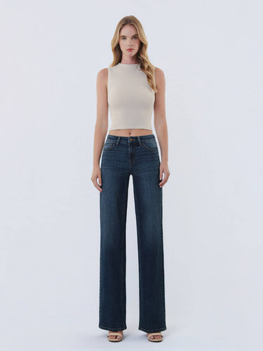 Victoria Mid Rise Wide Leg Jeans by Flying Monkey