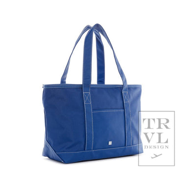 Medium Tote - Coated Canvas Midi Blue Bell by TRVL