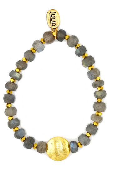 Sunlit Gemstone Rondelle Stretch Bracelet