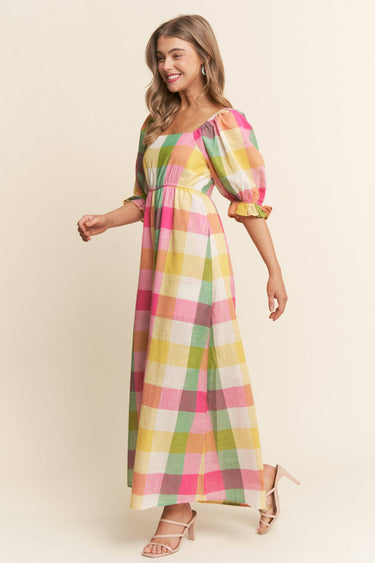 Agnes Plaid Preppy Jumpsuit
