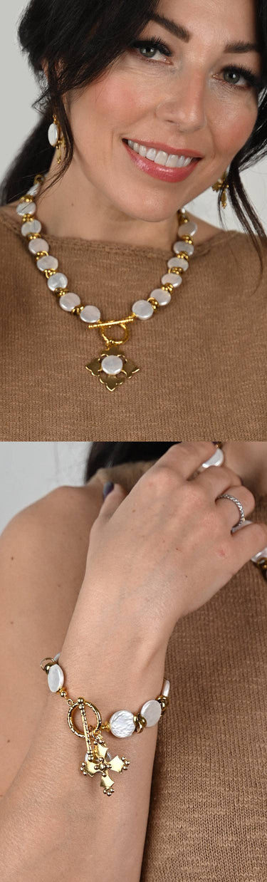 Opulence Coin Pearl Earring