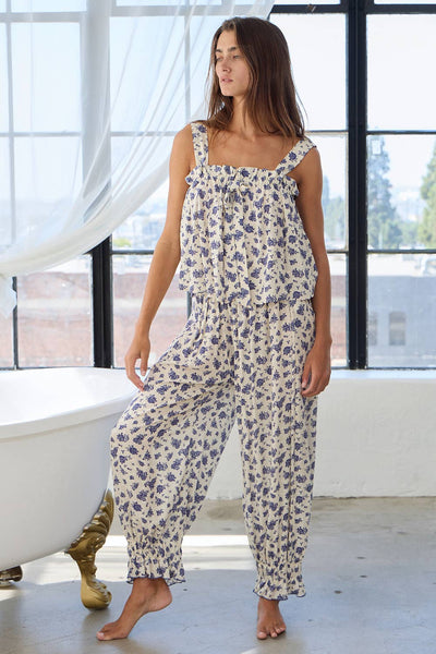 Natalia Ruffled Pajama Tank &  Pants PJ Sets