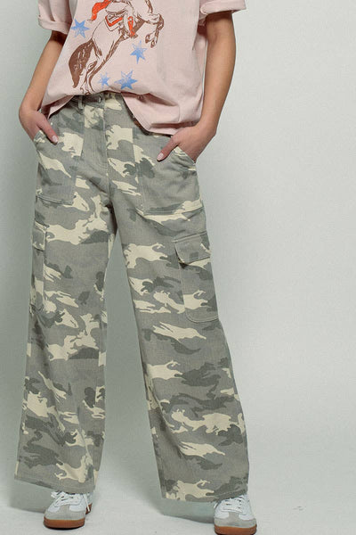 Avril Army Camo Cargo Pants