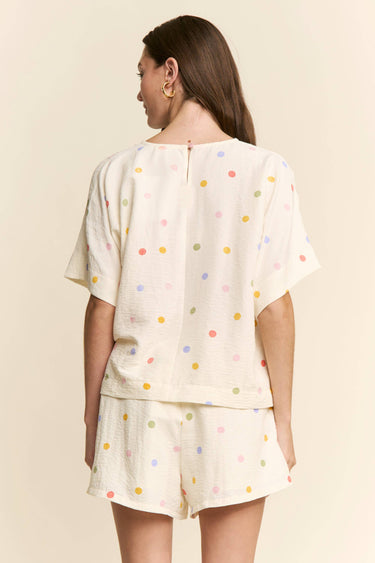 Alma Mulit Color Polka Dot Short Set