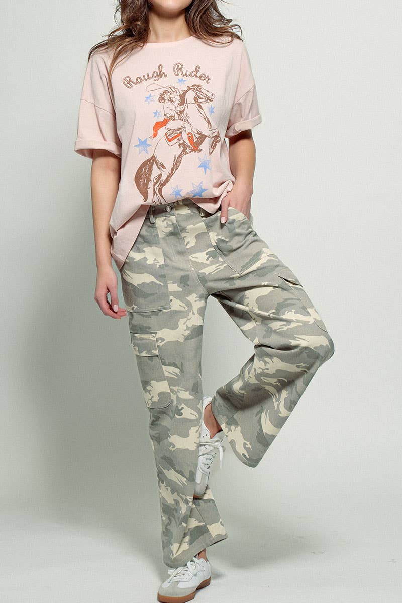 Avril Army Camo Cargo Pants