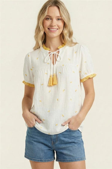 Addison Lemons Short Sleeve Top