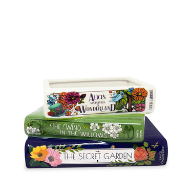 Stacked Classic Books Ceramic Planter (Various Styles)