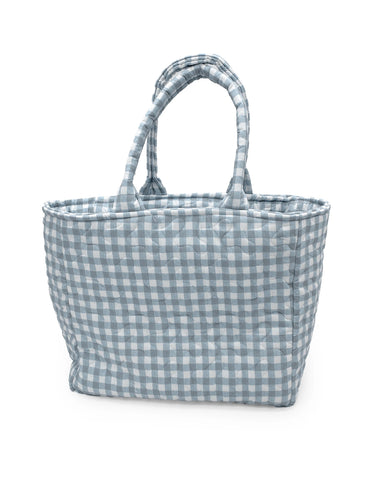 Anthia Gingham Blue Quilted Handbag
