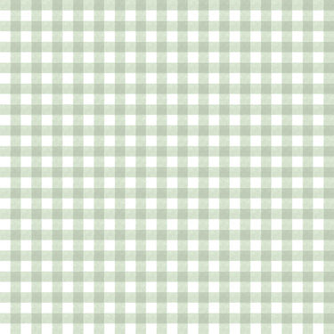 Anthia Gingham Sage Quilted Makeup Bag