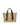 Lucy Straw Bag with Black Faux Leather Trim