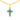 Single Mini Cross Necklace in Turquoise