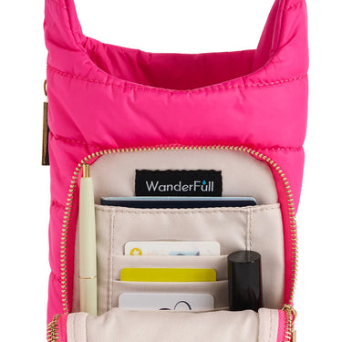 Bright Pink HydroBag® Handle™ with Pink and Cream Strap