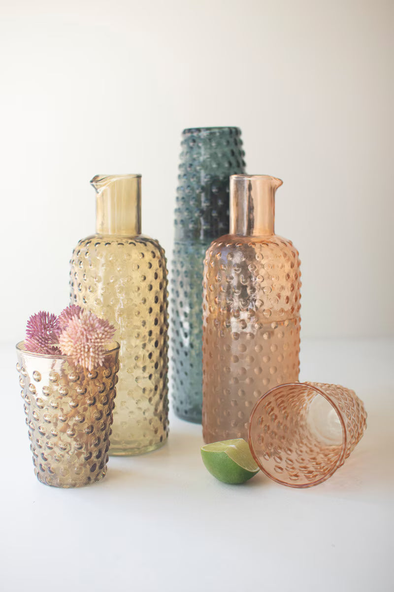 Monogramme No. 29 Bubble Glass Carafe with Tumbler - Thumbnail 2